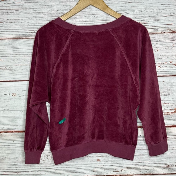 New Suzie Kondi The Saba Raglan Top in Cerise Velour Sz S - Picture 5 of 7